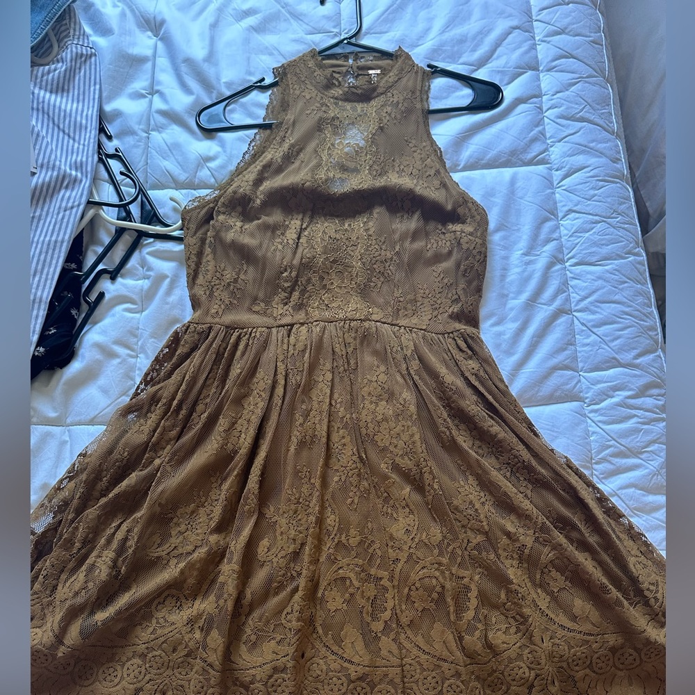 Free People lace open back dress - worn once - size 8